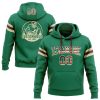 Custom Stitched Kelly Green Vintage USA Flag City Cream-Crimson Football Pullover Sweatshirt Hoodie