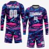 Custom Figure White-Pink Sublimation Soccer Uniform Jersey