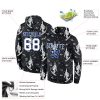 Custom Stitched Black White-Royal 3D Pattern Design Astronaut Sports Pullover Sweatshirt Hoodie